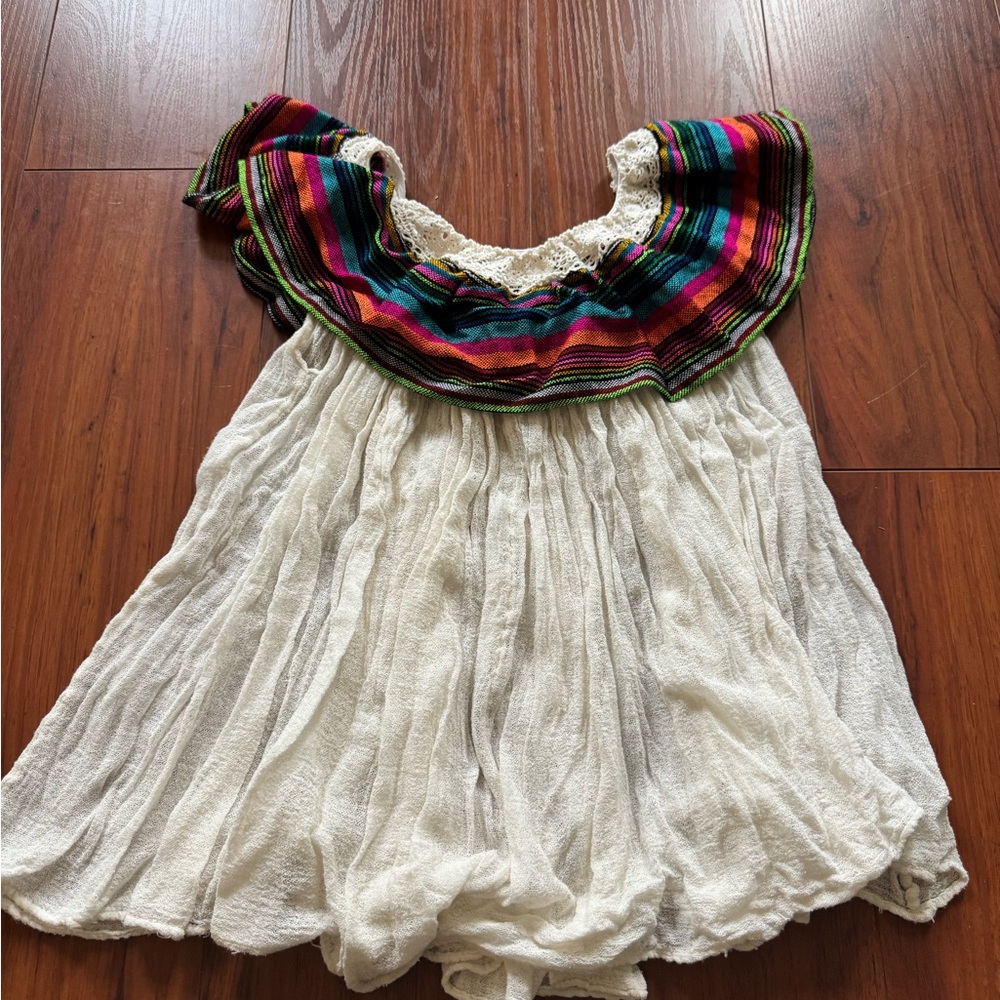 Jen's Pirate Booty White and Red Ruffled Blouse